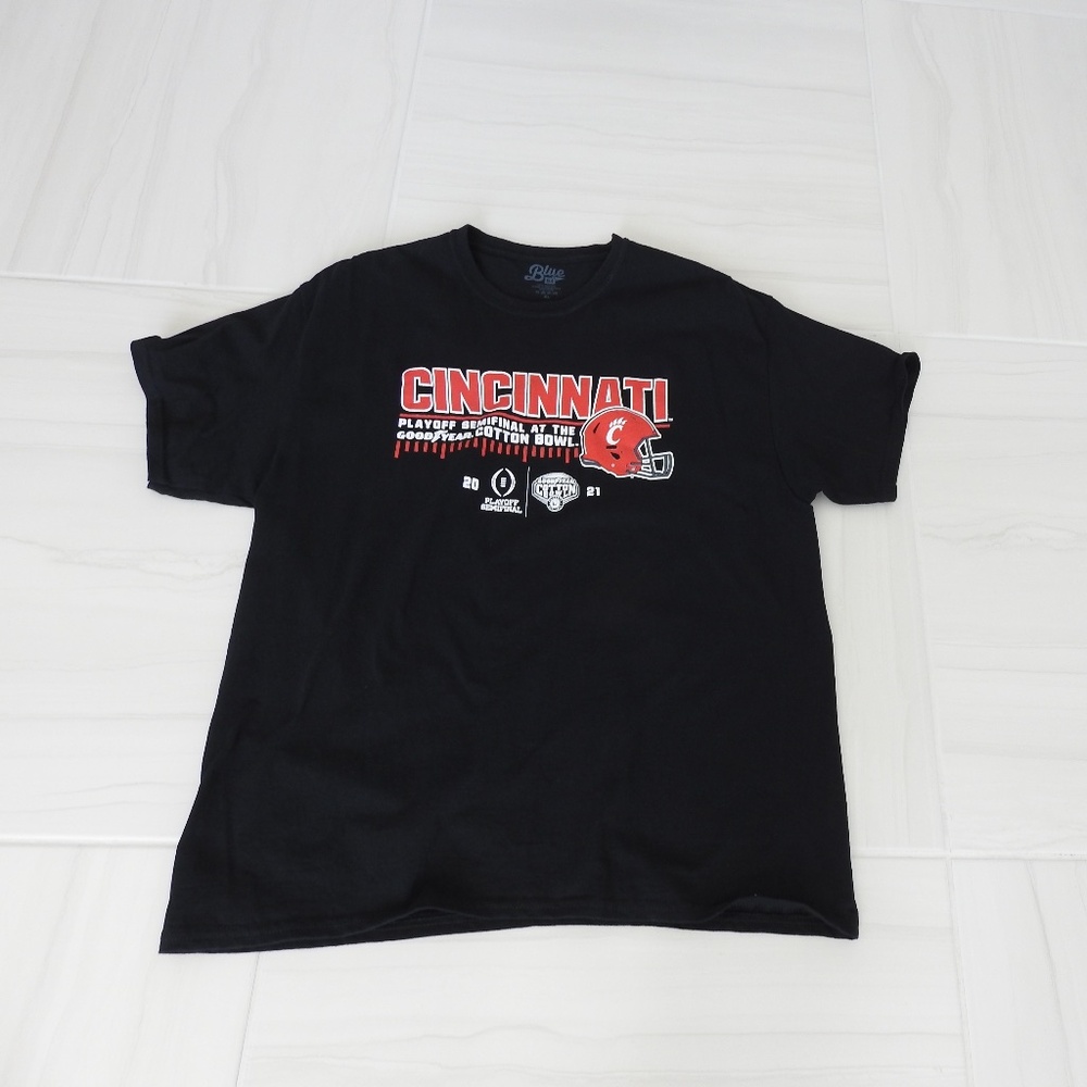 Blue 84  University of Cincinnati  Football Playoff  Tee Shirt 2021 Sz: XL